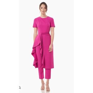 Kay Unger Dressy Jumpsuit Ruffle Overlay Party Cocktail Special Occasion‎ 0